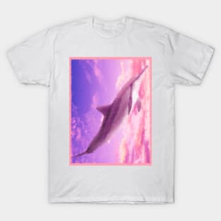 Dolphin in the sky painting T-Shirt